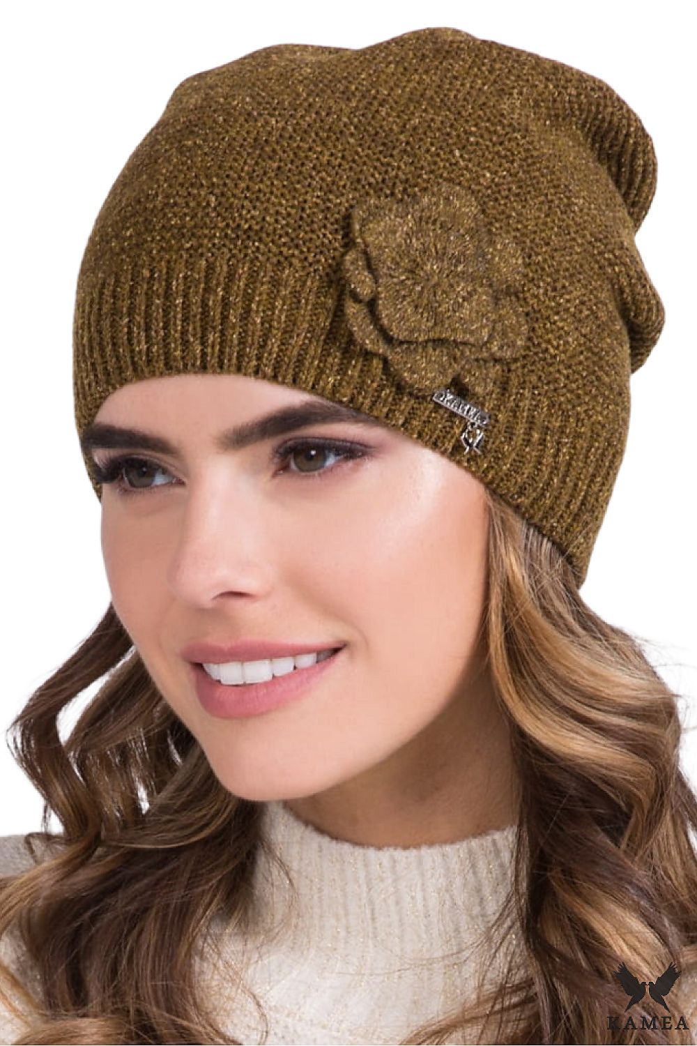 JOVITA czapka damska khaki - Kamea