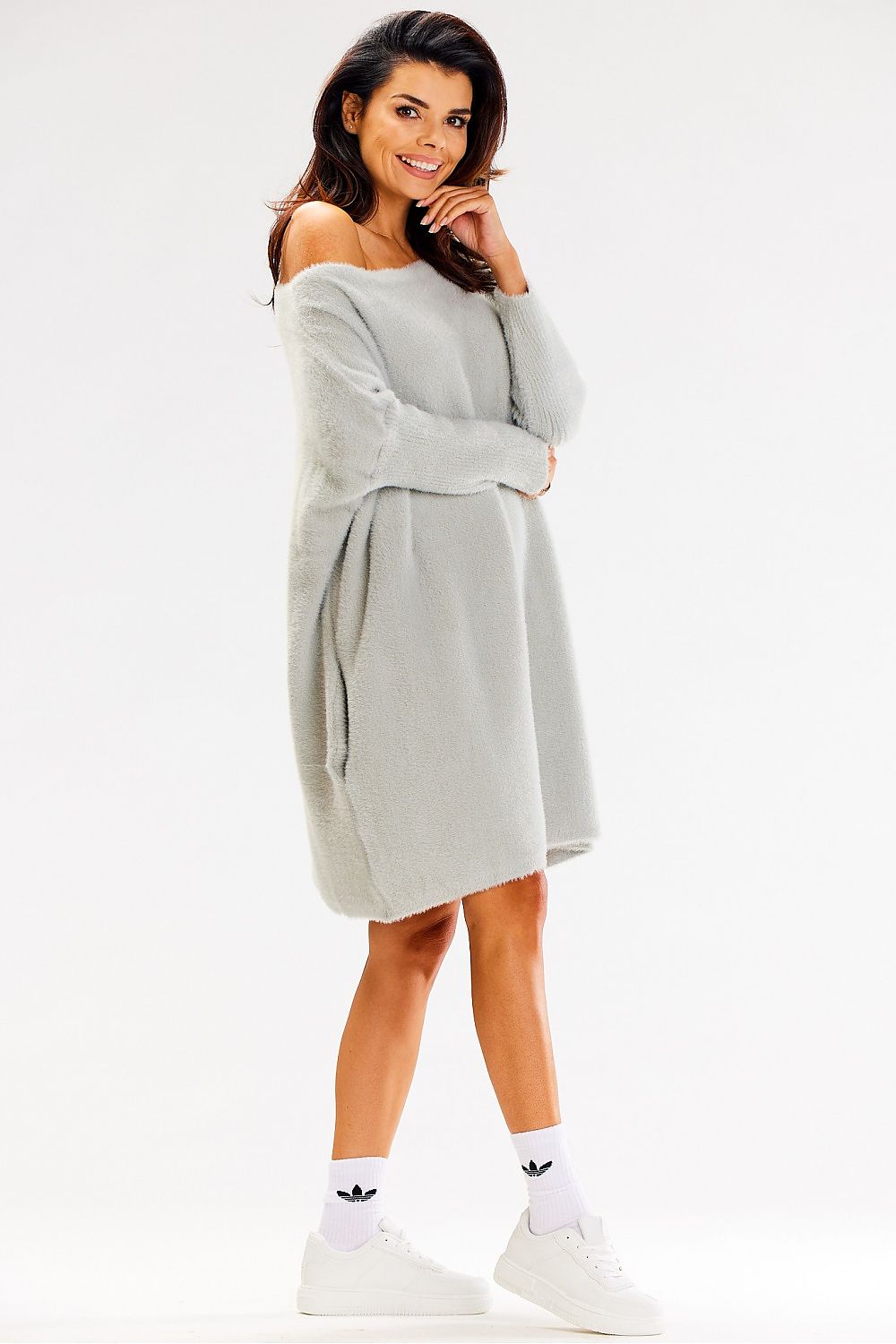   Sweter Damski Model A618 Grey - awama 