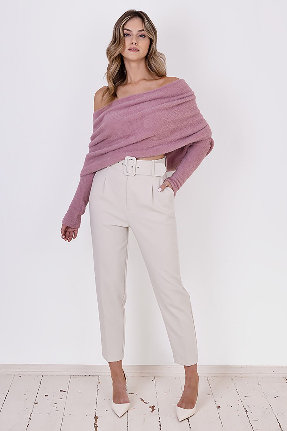   Sweter Damski Model SWE277 Powder Pink - MKM 