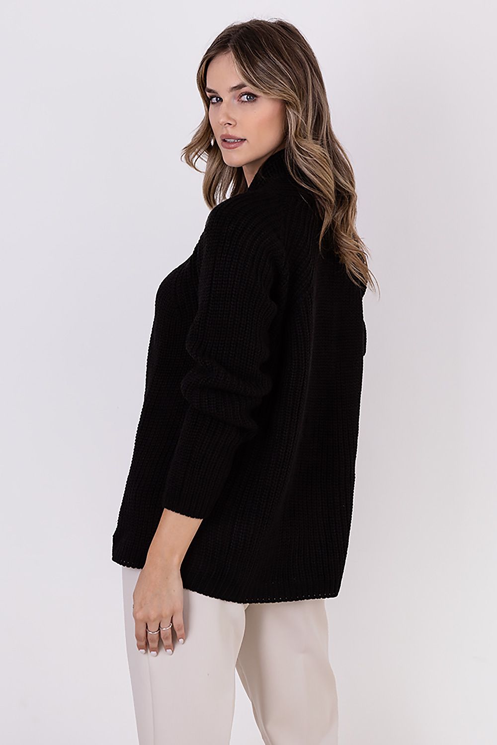  Sweter Kardigan Model SWE120 Black - MKM 