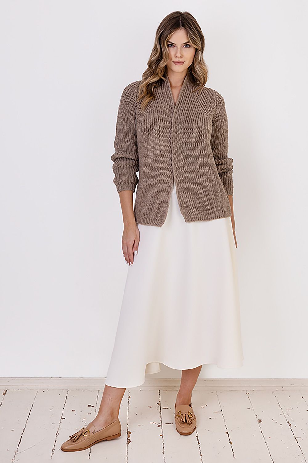  Sweter Kardigan Model SWE120 Mocca - MKM 