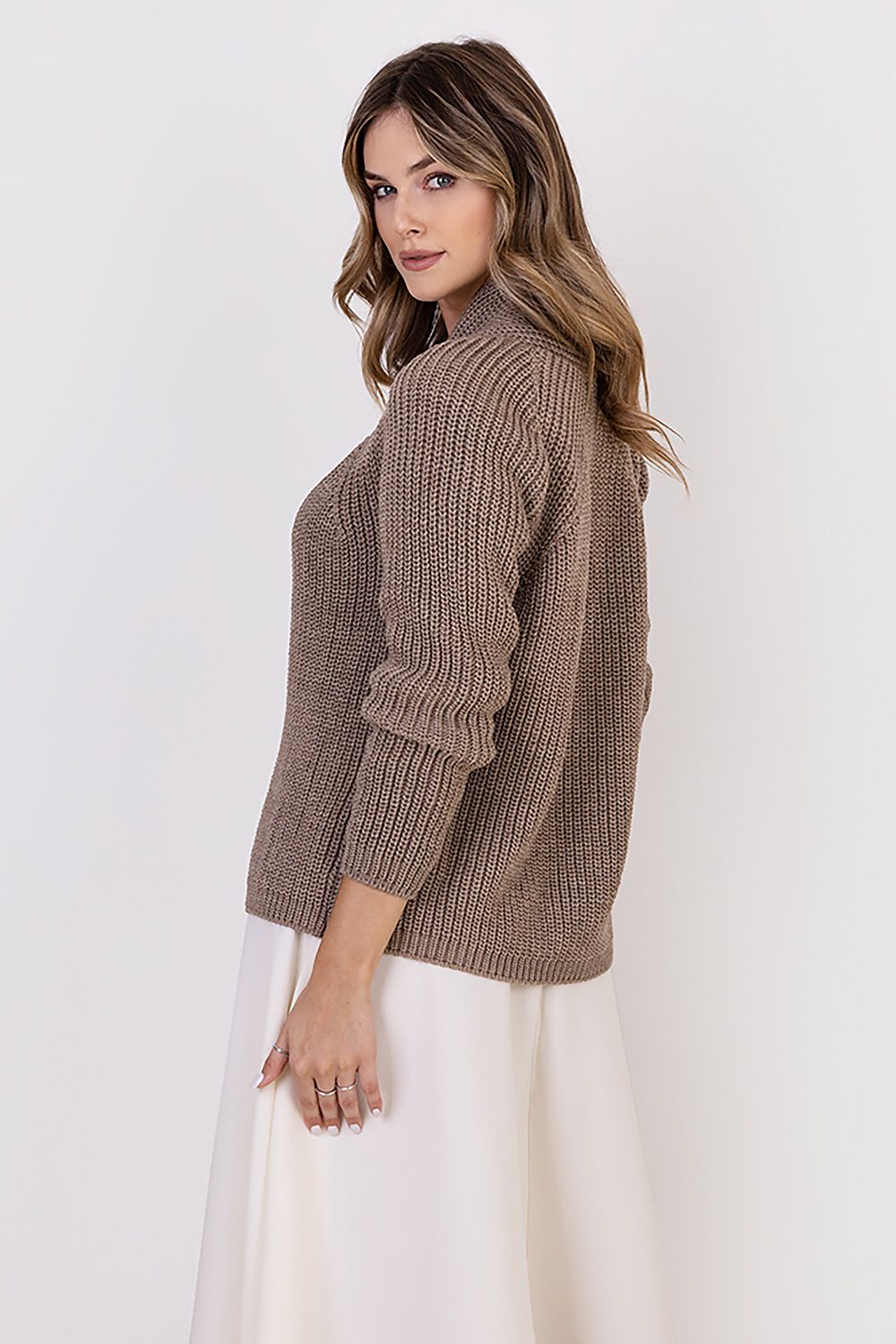  Sweter Kardigan Model SWE120 Mocca - MKM 