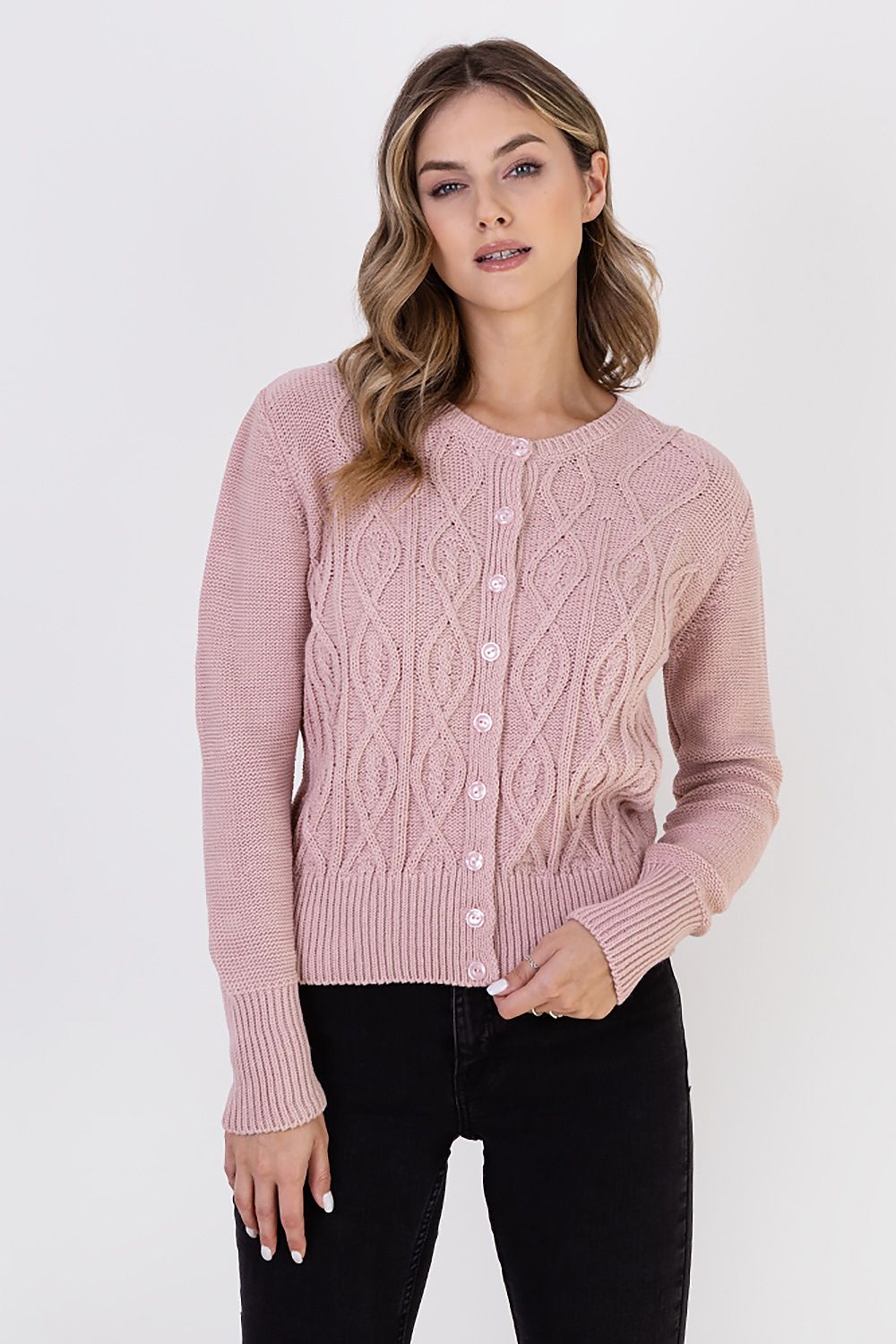  Sweter Damski Model SWE317 Powder Pink - MKM 
