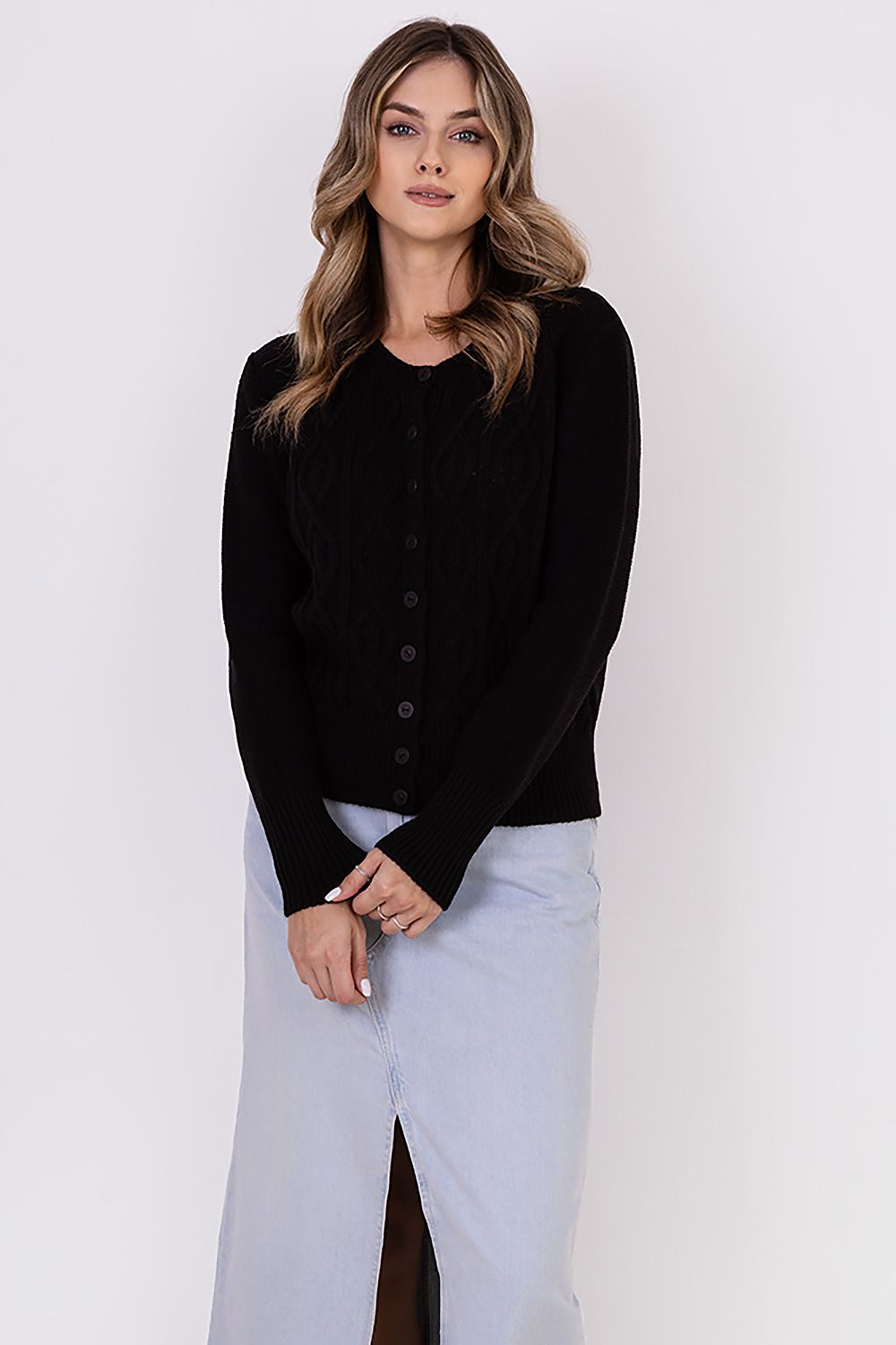  Sweter Damski Model SWE317 Black - MKM 