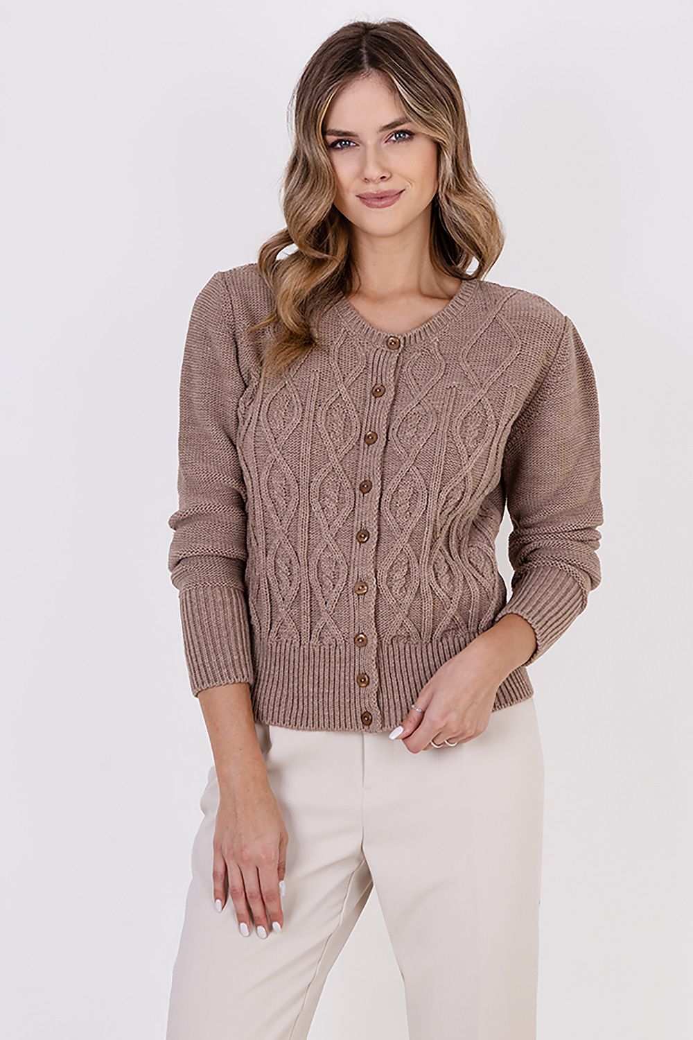  Sweter Damski Model SWE317 Mocca - MKM 