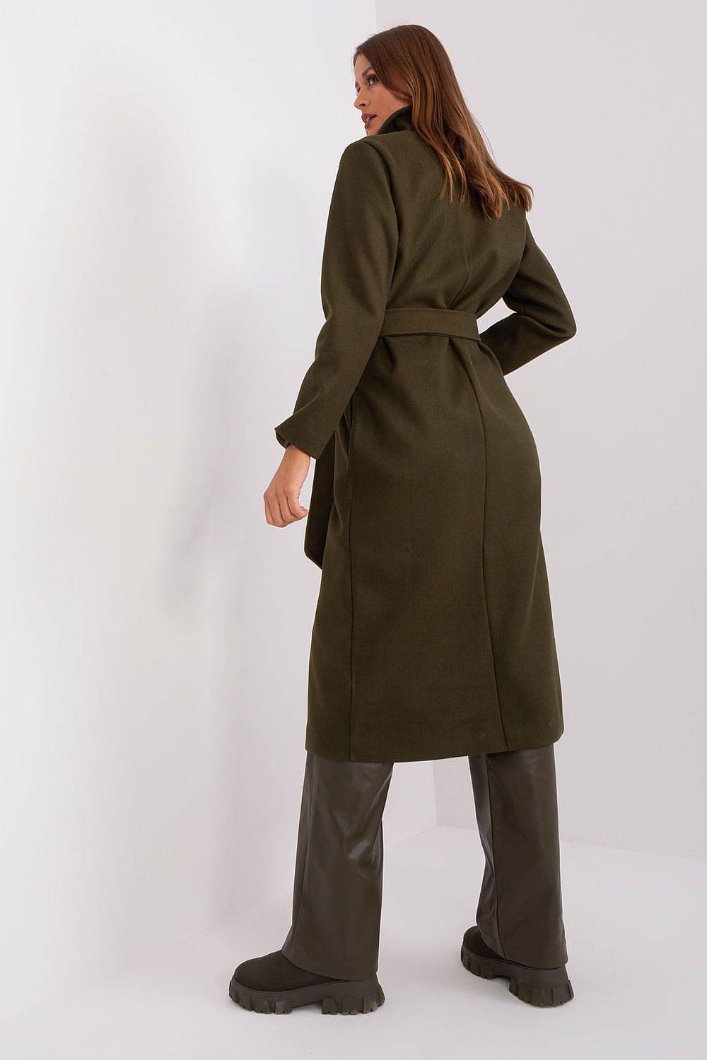   Płaszcz Damski Model TW-PL-BI-5312-1.31 Khaki - Och Bella 
