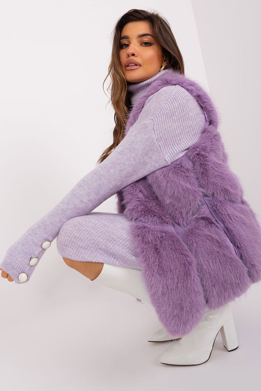   Kamizelka Model AT-KZ-2375.00P Light Violet - AT 
