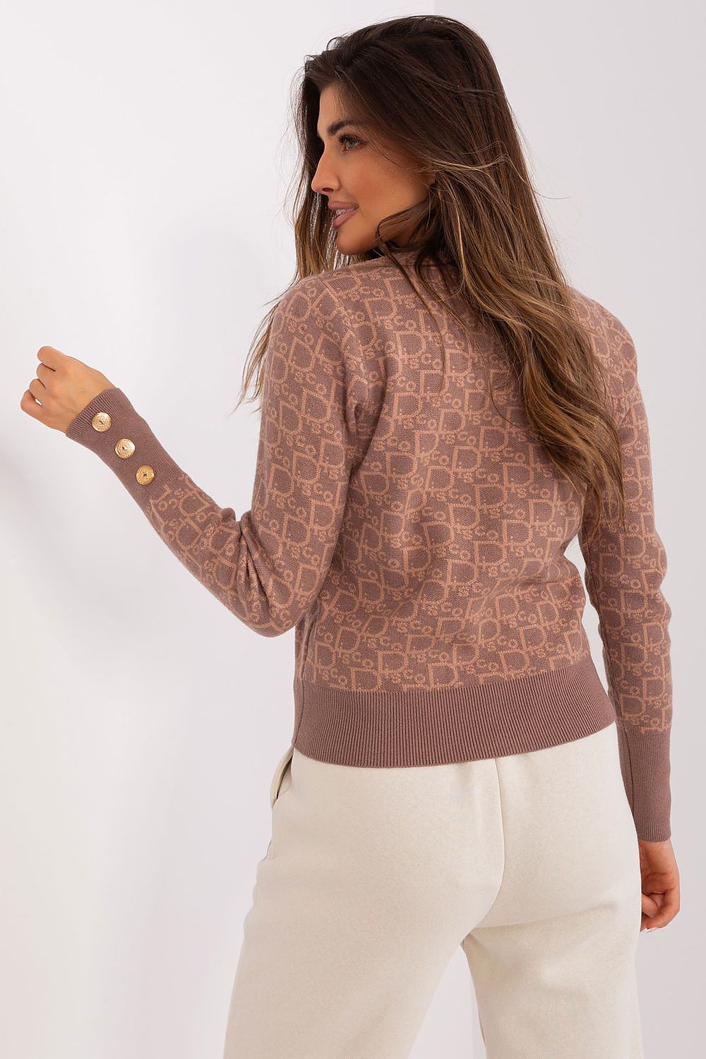   Sweter Damski Model AT-SW-2342.46P Light Brown - AT 