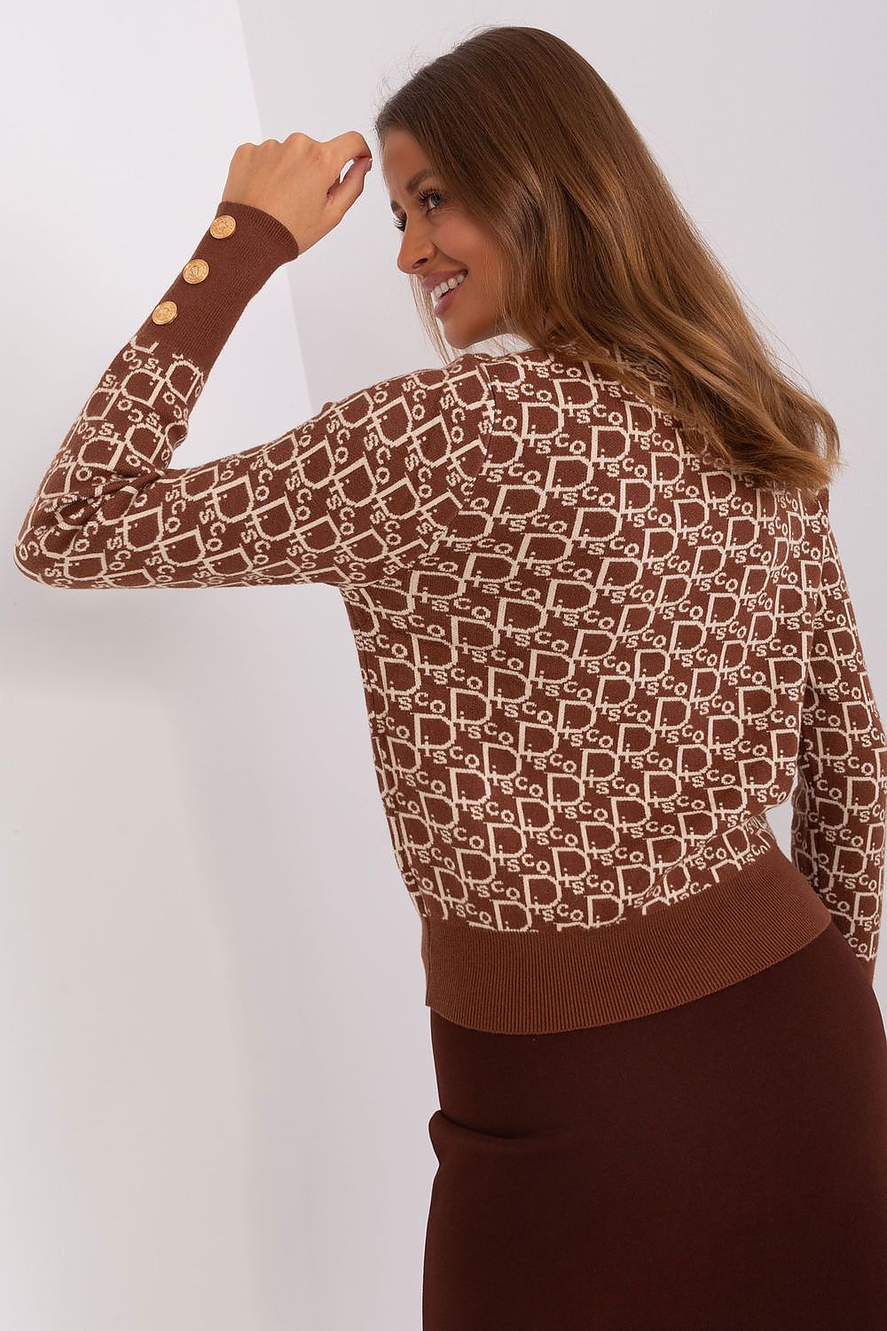   Sweter Damski Model AT-SW-2342.46P Brown - AT 