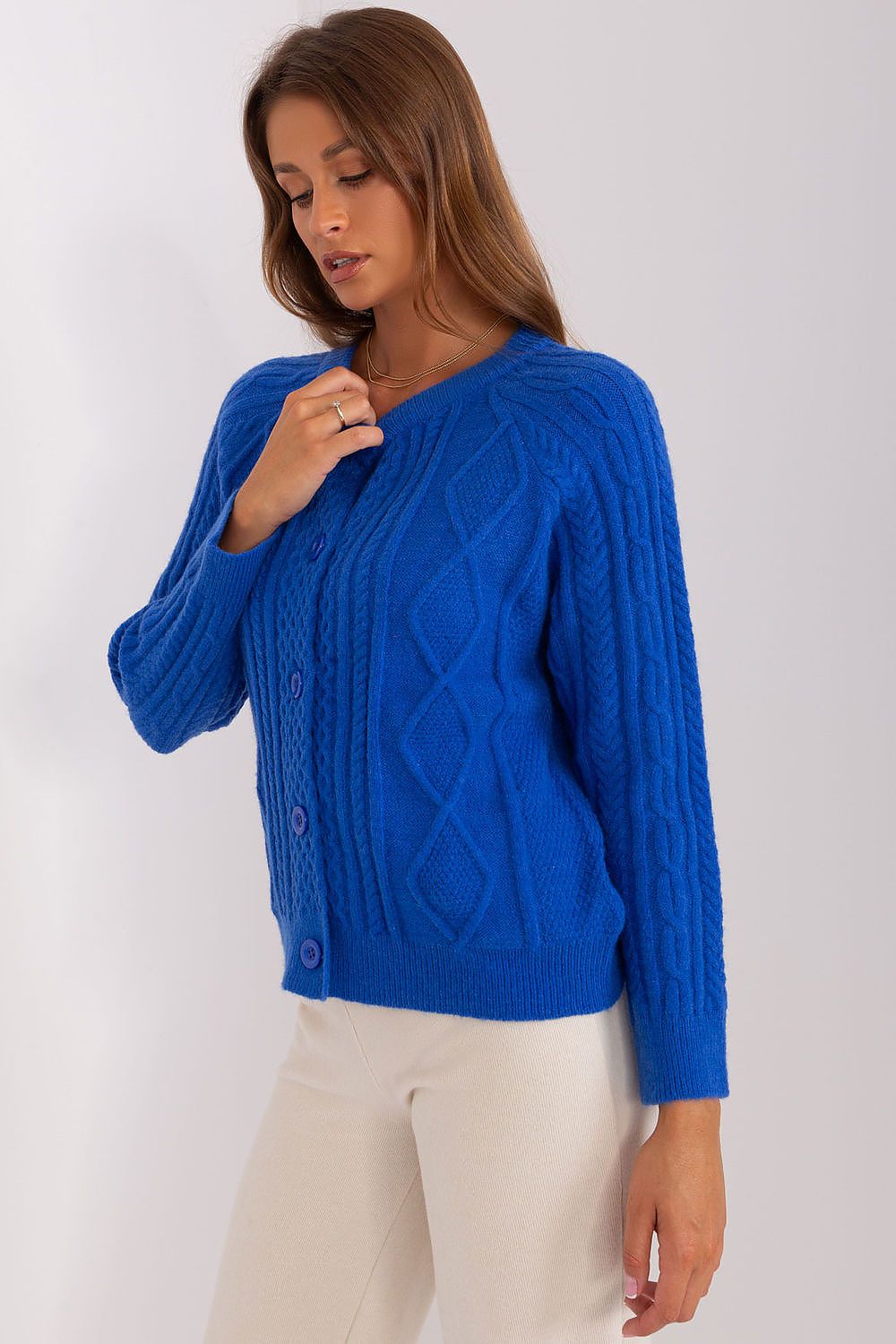  Sweter Damski Model AT-SW-2346-2.99P Cobalt - AT 