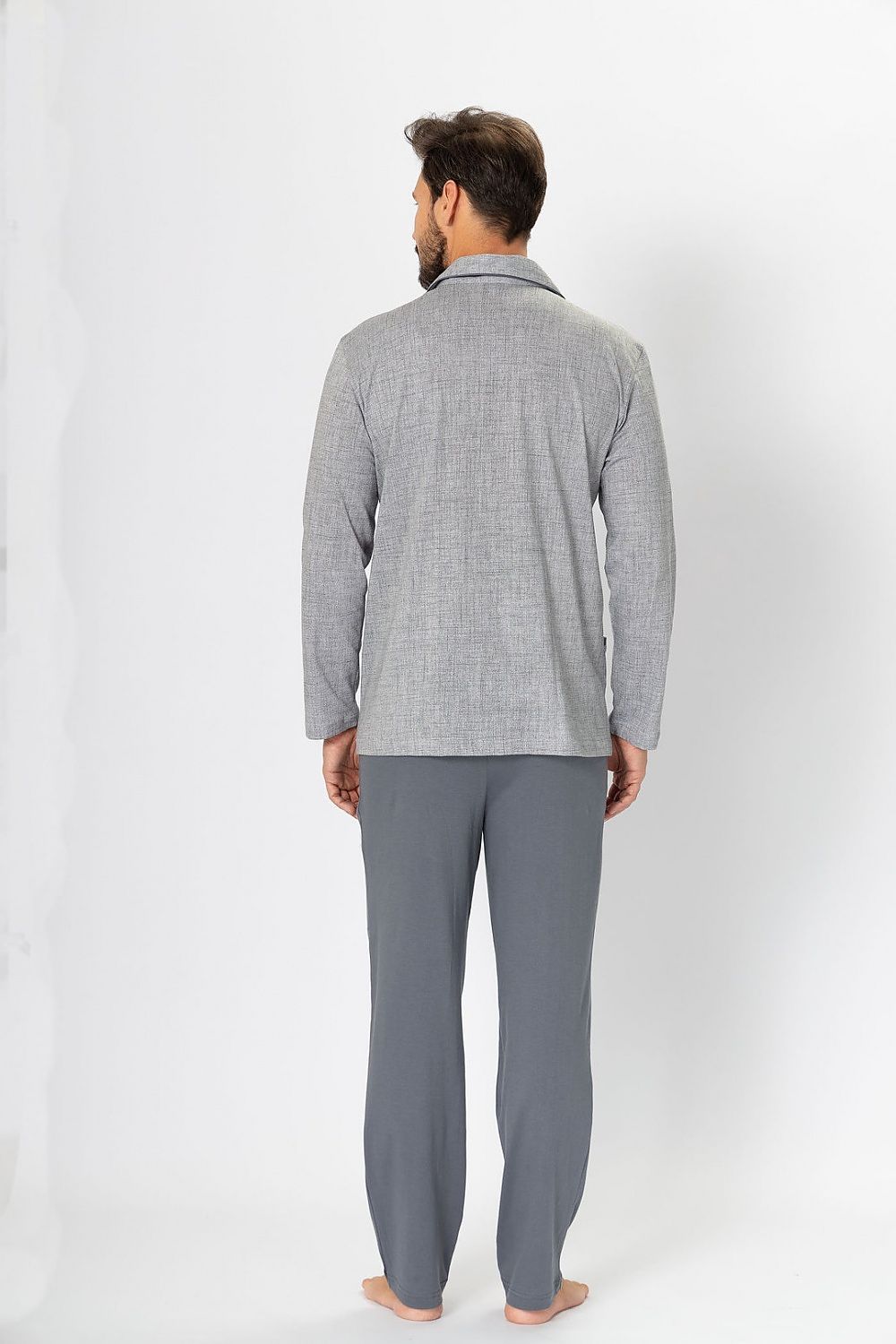   Piżama Męska Model Ambroży 196 Grey Melange - M-Max 