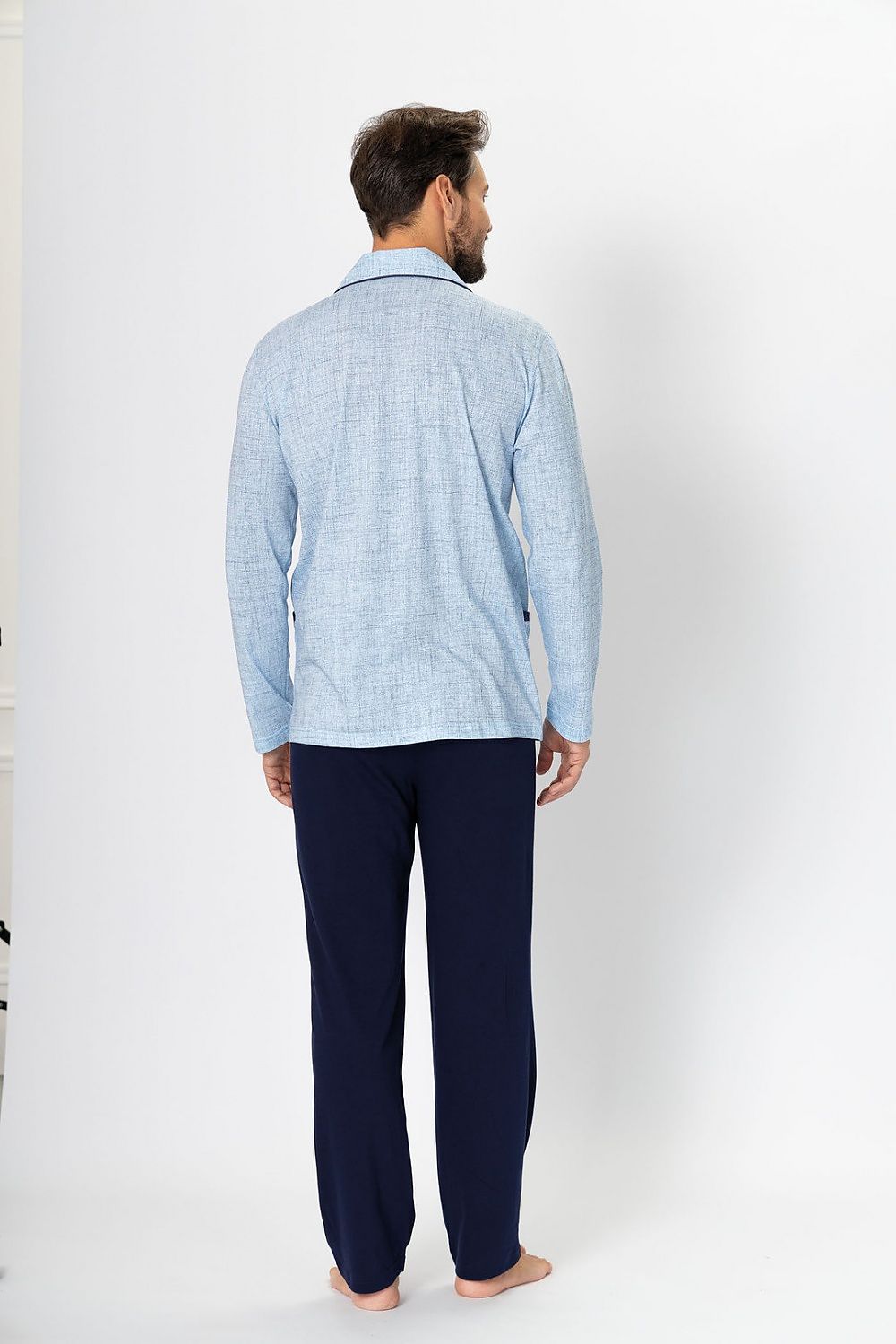   Piżama Męska Model Ambroży 196 Light Jeans - M-Max 