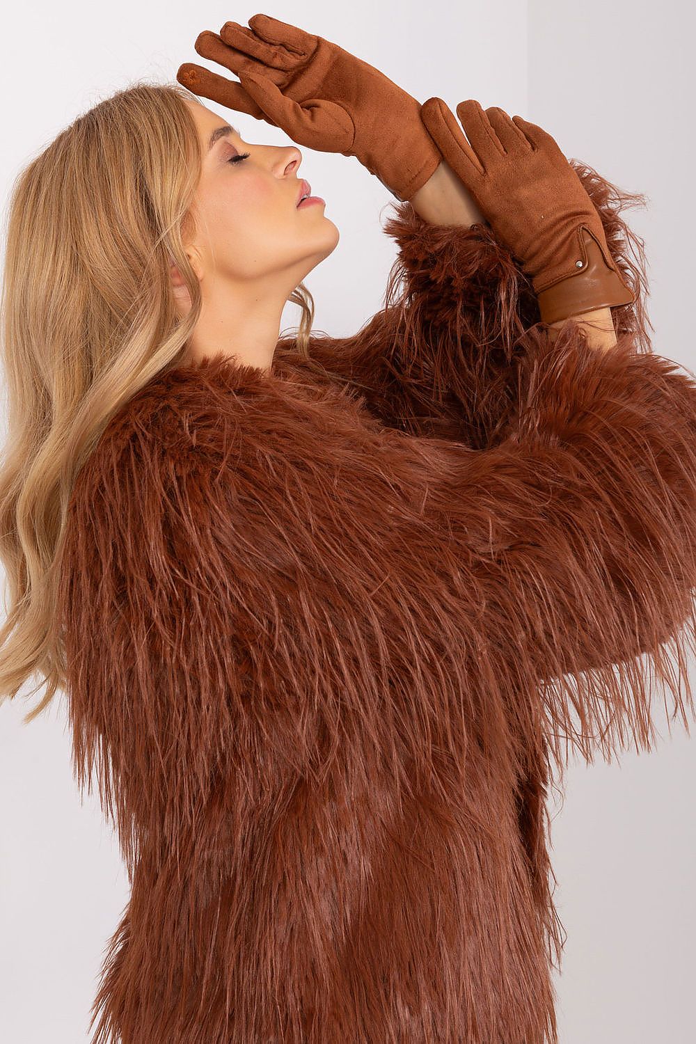   Rękawiczki Model AT-RK-239507.53P Light Brown - AT 