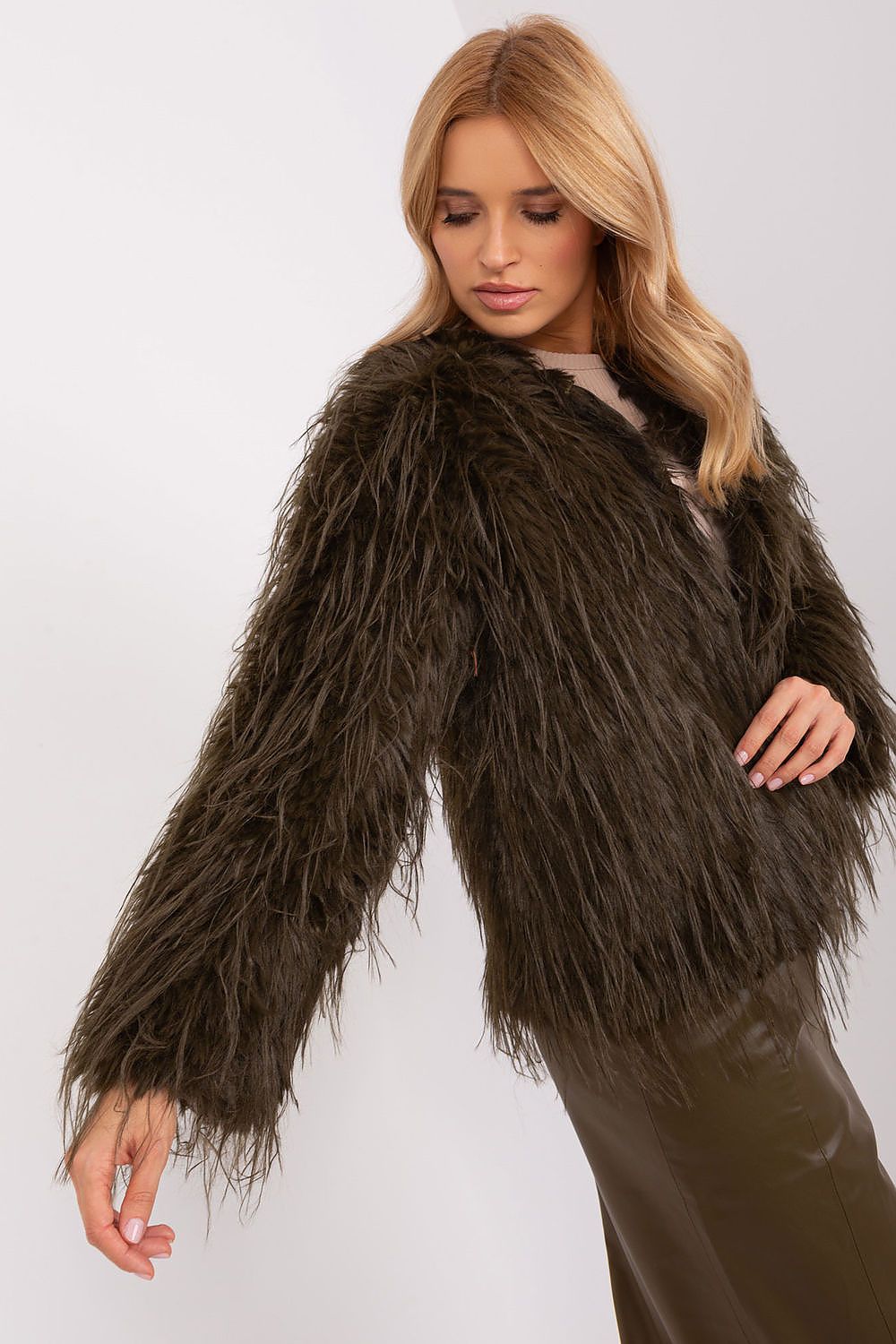   Kurtka Damska Model AT-KR-2359.96P Khaki - AT 