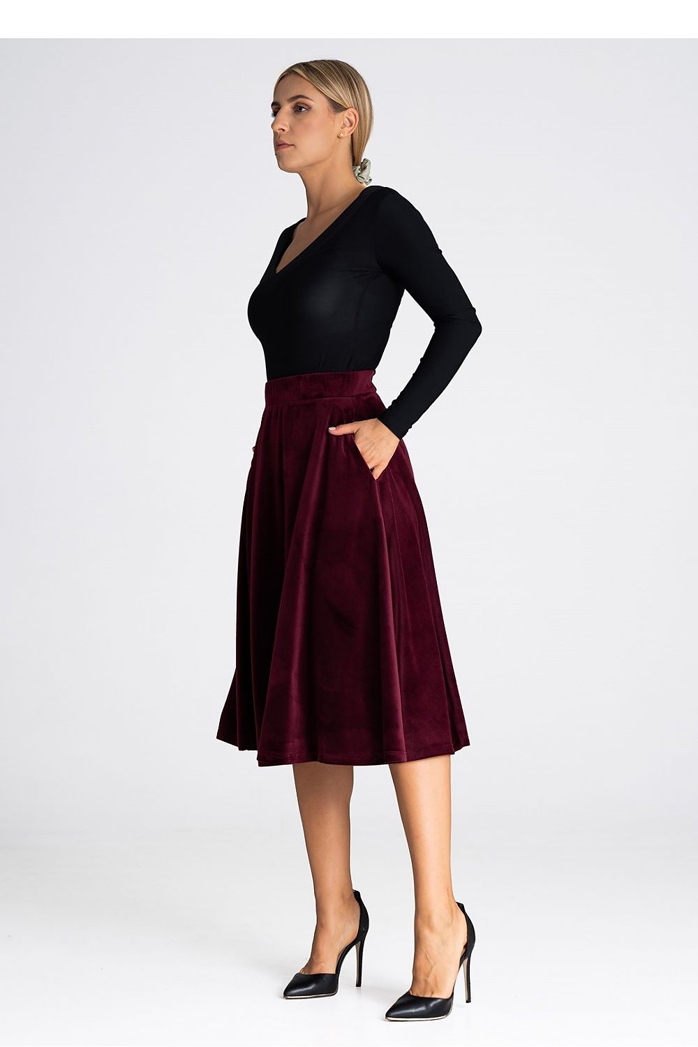  Spódnica Model M964 Bordo - Figl 