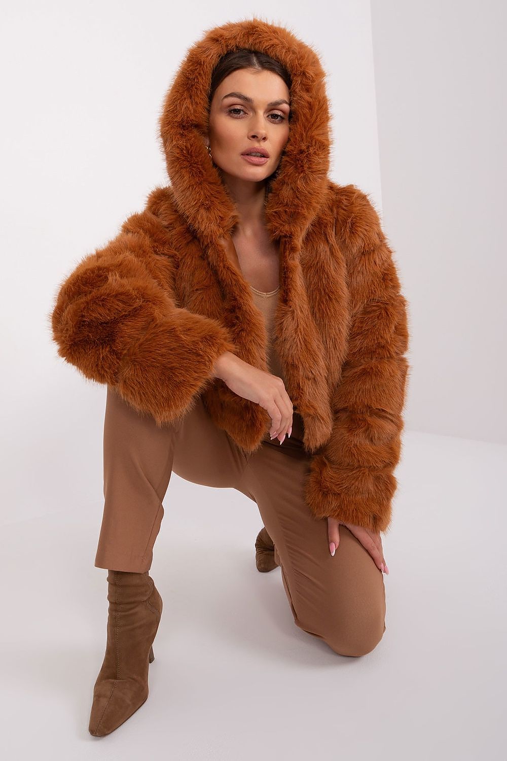   Kurtka Damska Model AT-KR-2378.96P Light Brown - AT 