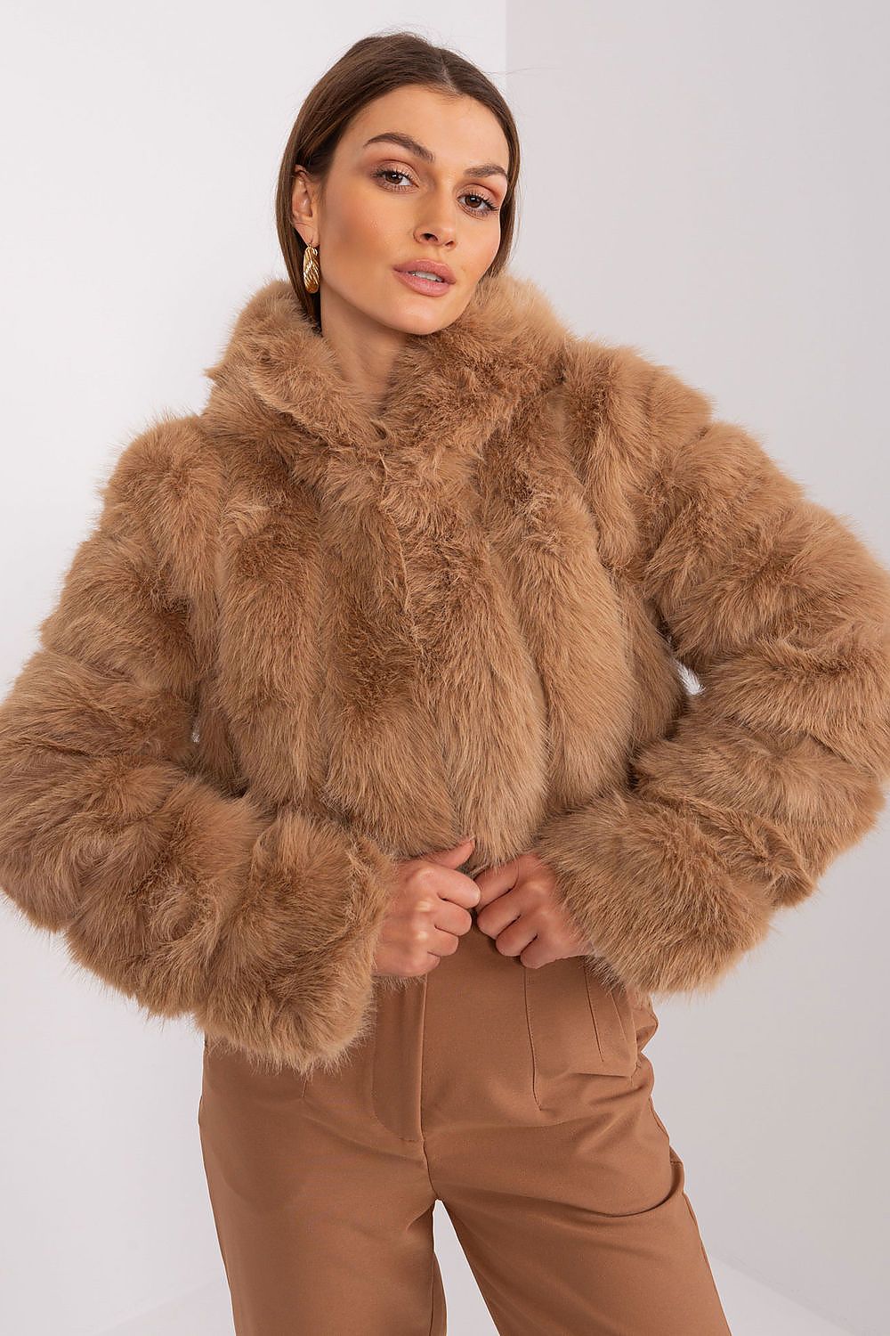   Kurtka Damska Model AT-KR-2378.97P Camel - AT 
