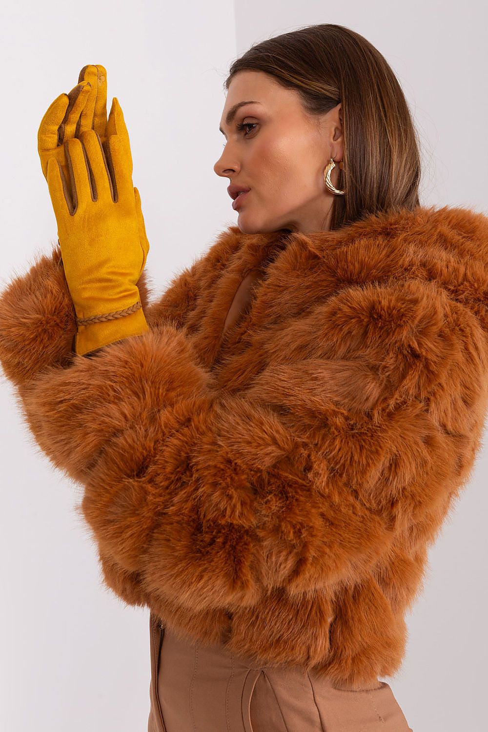   Rękawiczki Model AT-RK-238601.78 Dark Yellow - AT 