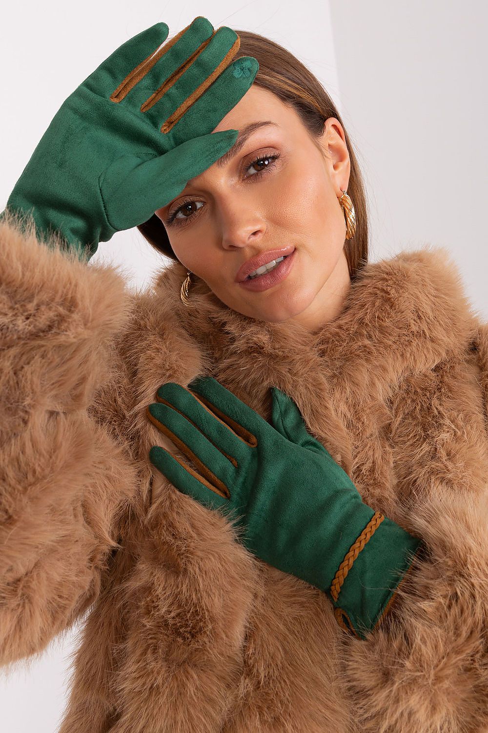   Rękawiczki Model AT-RK-238601.98 Dark Green - AT 