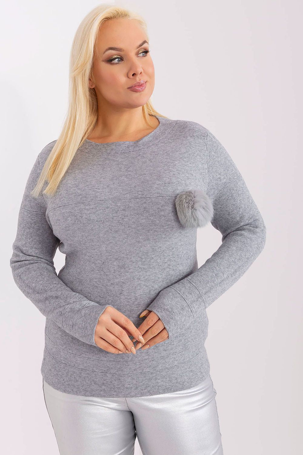   Sweter Damski Model PM-SW-PM-3706.10X Grey - Factory Price 