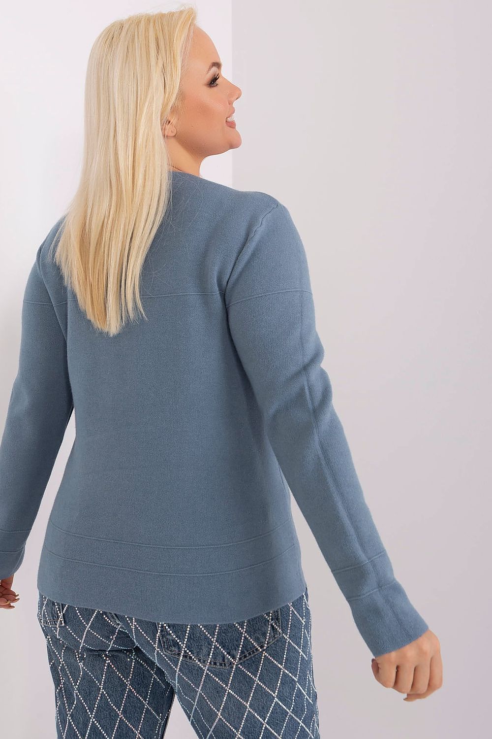   Sweter Damski Model PM-SW-PM-3706.10X Grey/Blue - Factory Price 