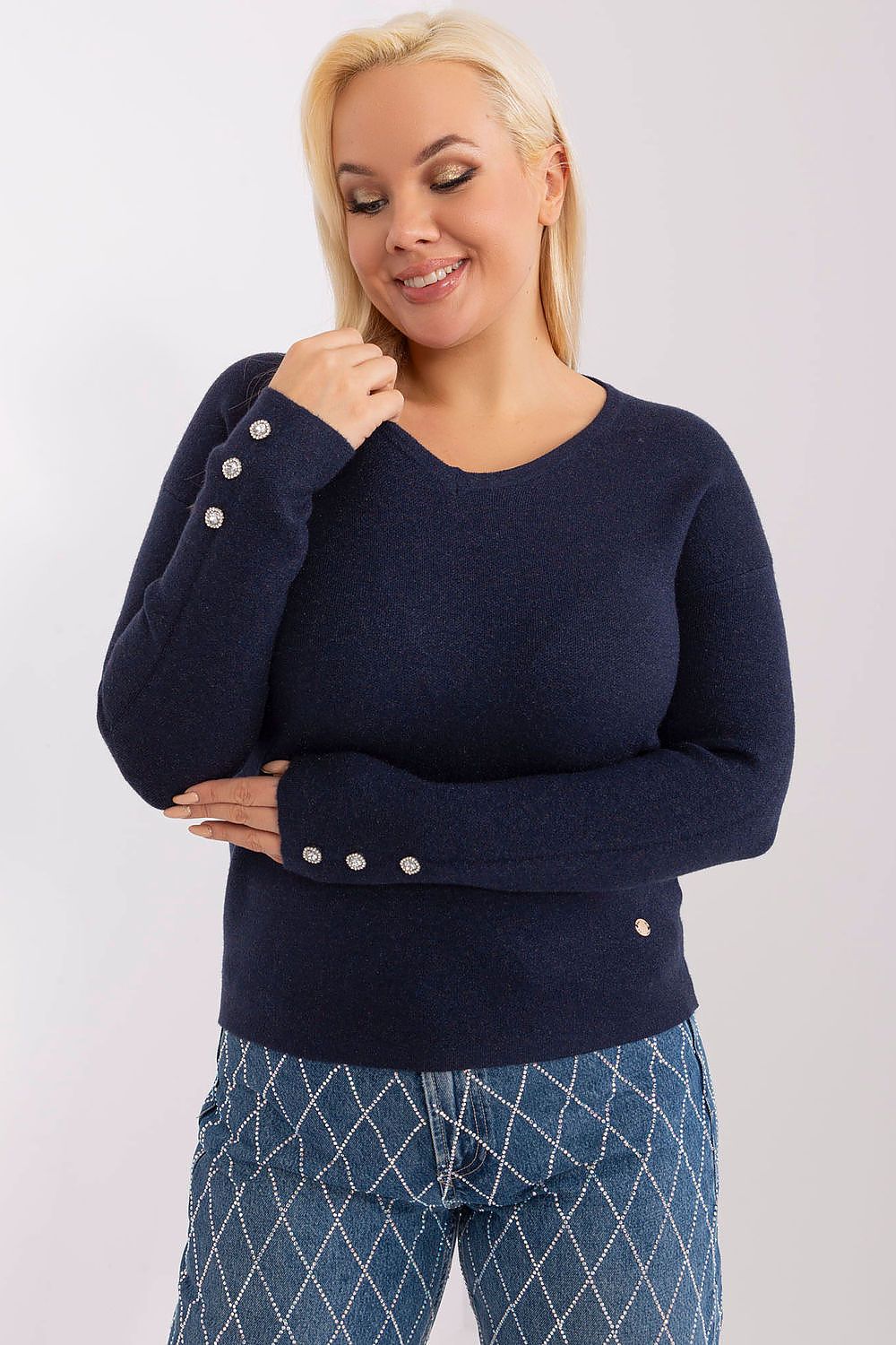   Sweter Damski Model PM-SW-PM1020.12P Navy - Factory Price 
