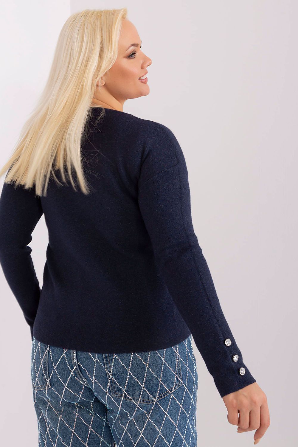   Sweter Damski Model PM-SW-PM1020.12P Navy - Factory Price 