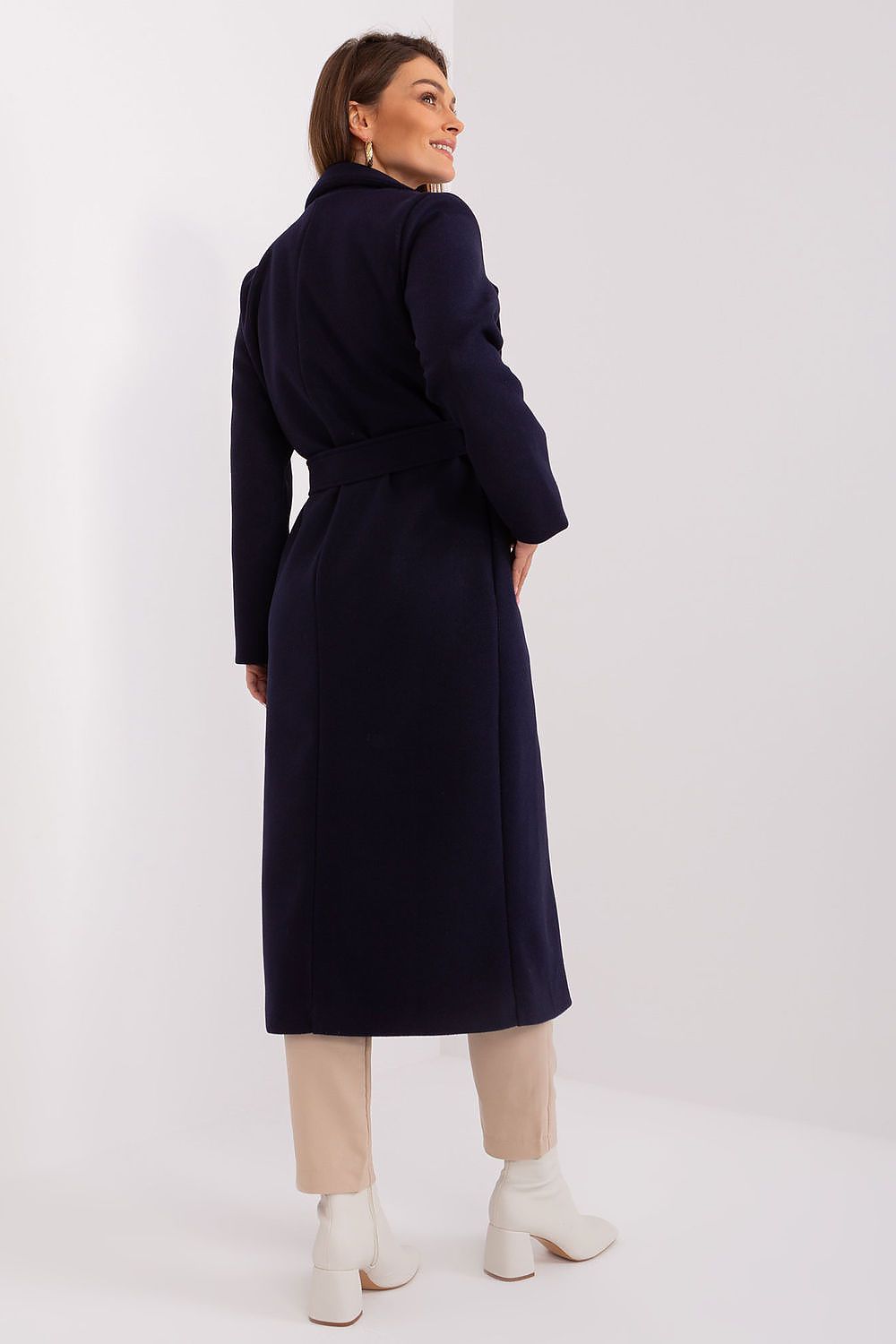   Płaszcz Damski Model TW-PL-BI-5312-1.31 Navy - Och Bella 