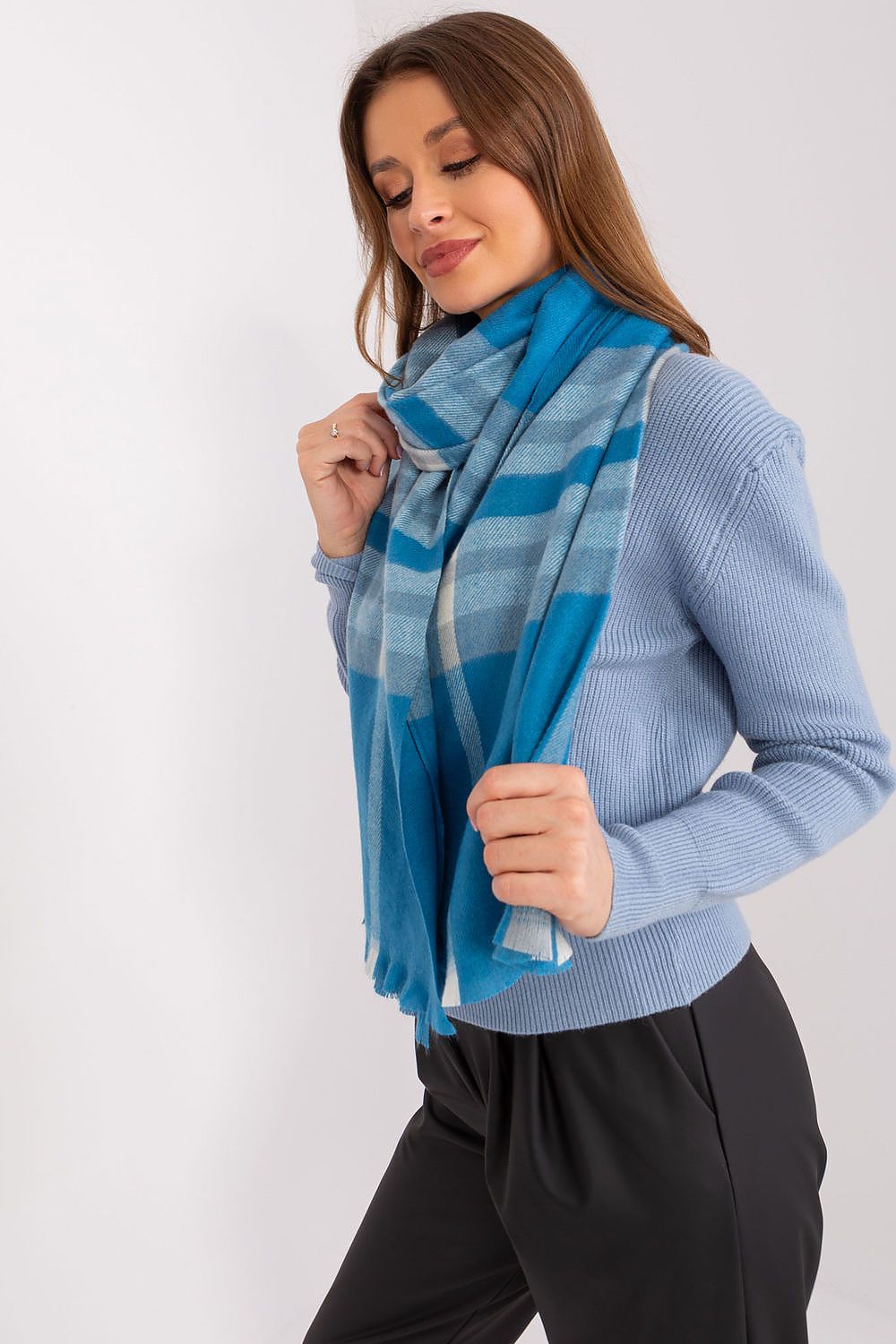   Szalik Model AT-SZ-23125-1.26 Grey/Blue - AT 
