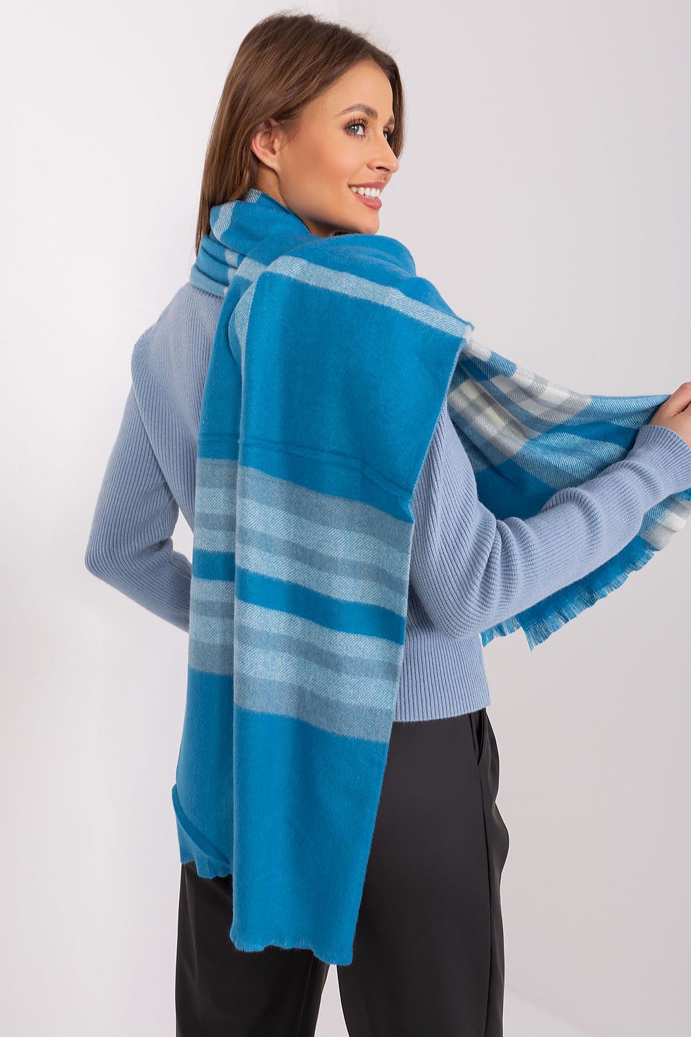   Szalik Model AT-SZ-23125-1.26 Grey/Blue - AT 