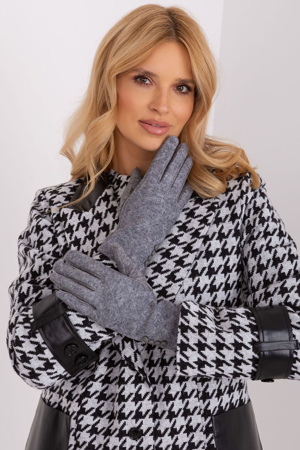   Rękawiczki Model AT-RK-239302.10X Dark Grey - AT 