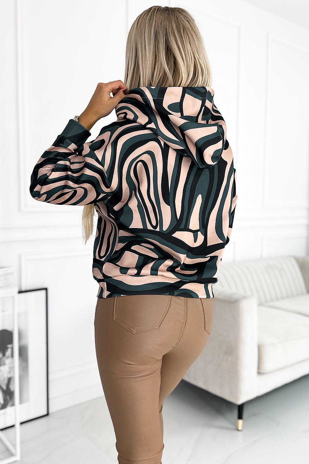   Bluza Damska Model 390-5 Green/Beige - Numoco 