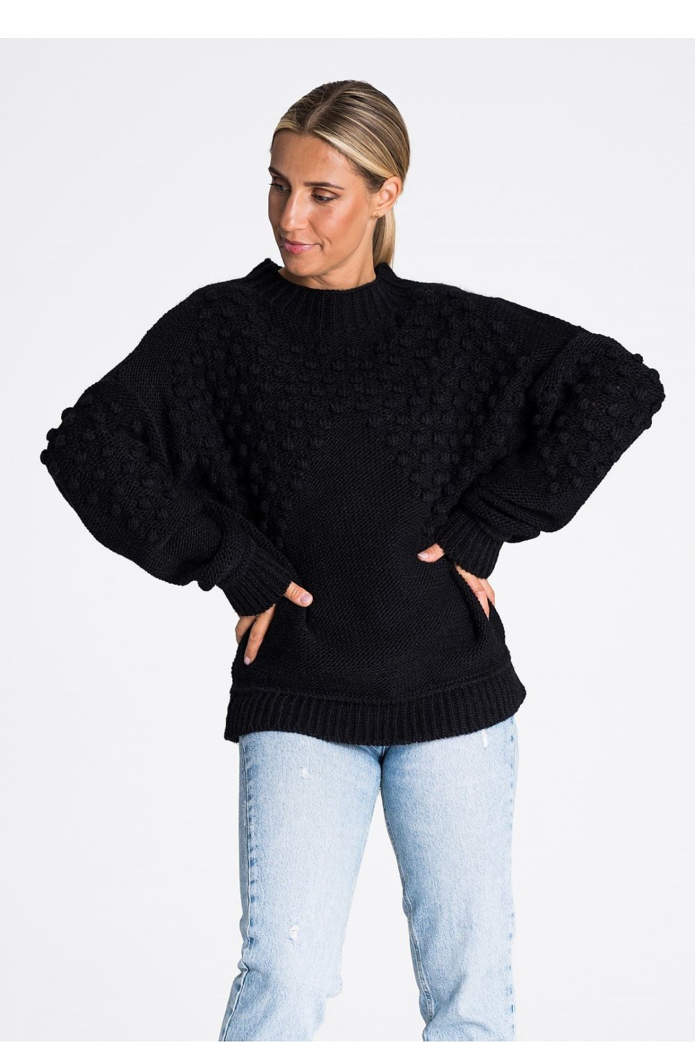   Sweter Damski Model M982 Black - Figl 