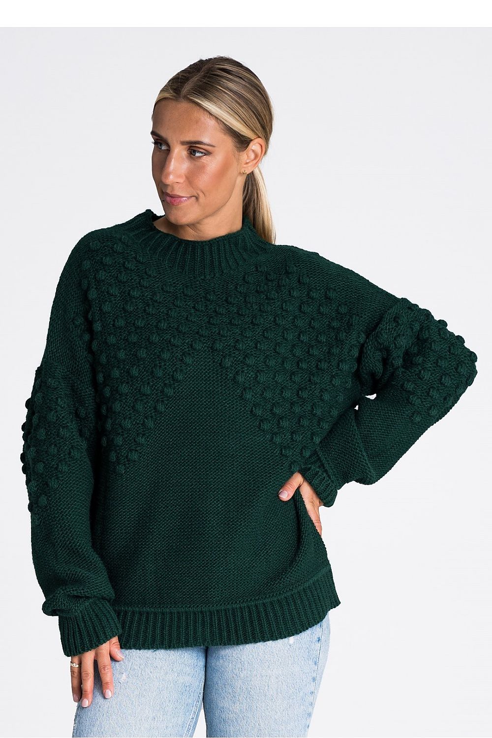   Sweter Damski Model M982 Green - Figl 