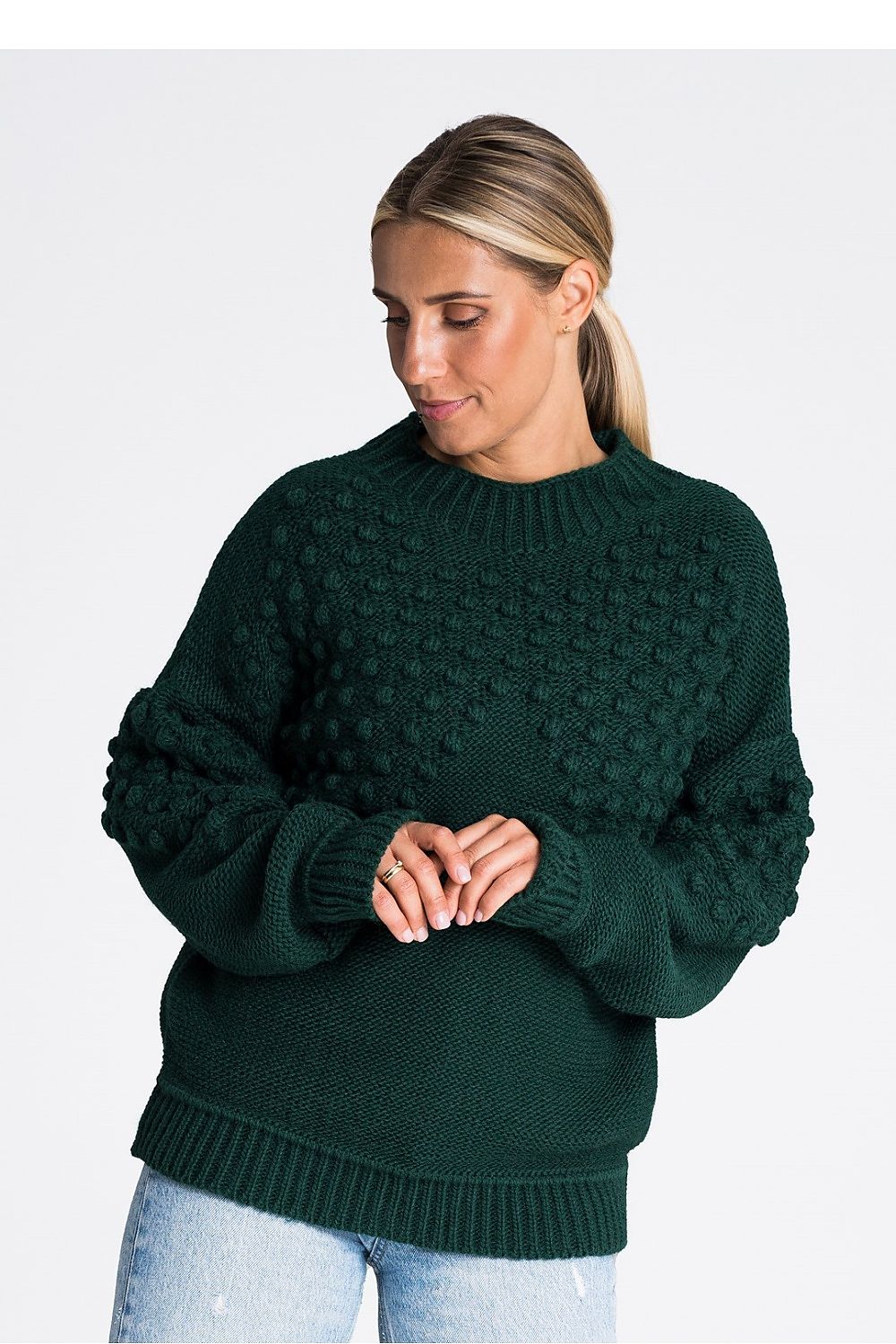   Sweter Damski Model M982 Green - Figl 