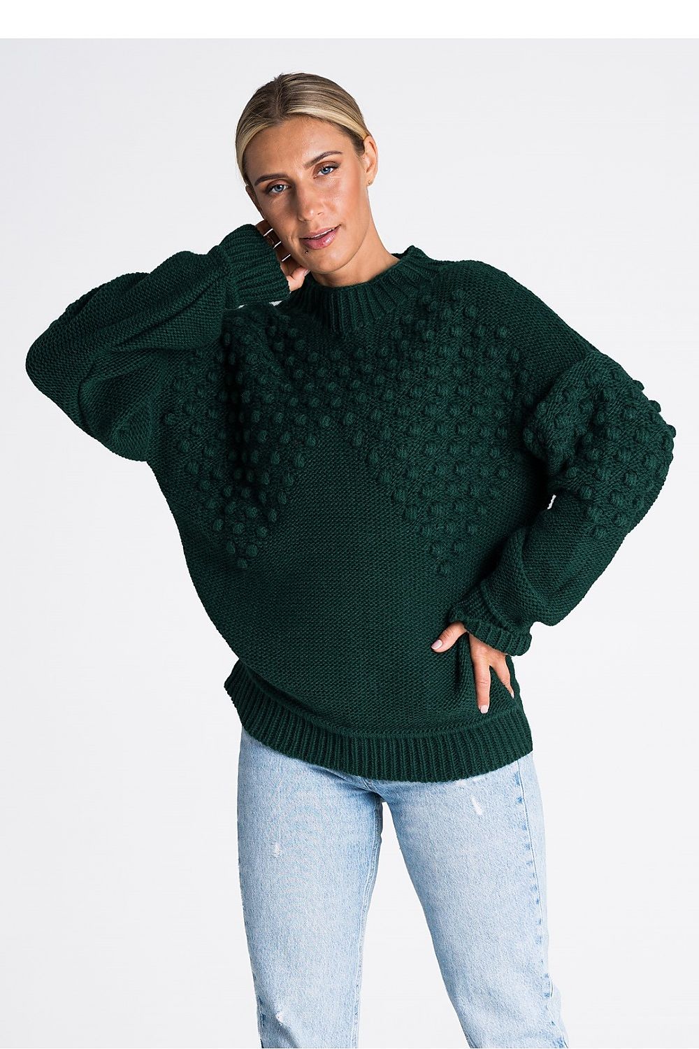   Sweter Damski Model M982 Green - Figl 