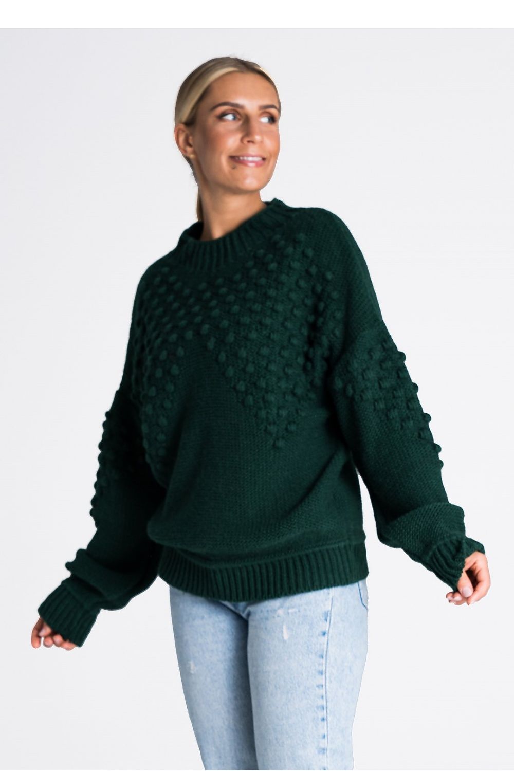   Sweter Damski Model M982 Green - Figl 