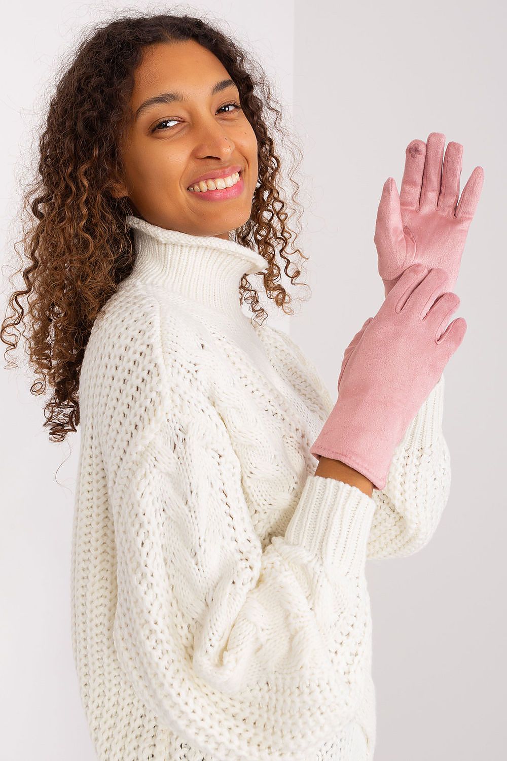   Rękawiczki Model AT-RK-2370.99 Light Pink - AT 
