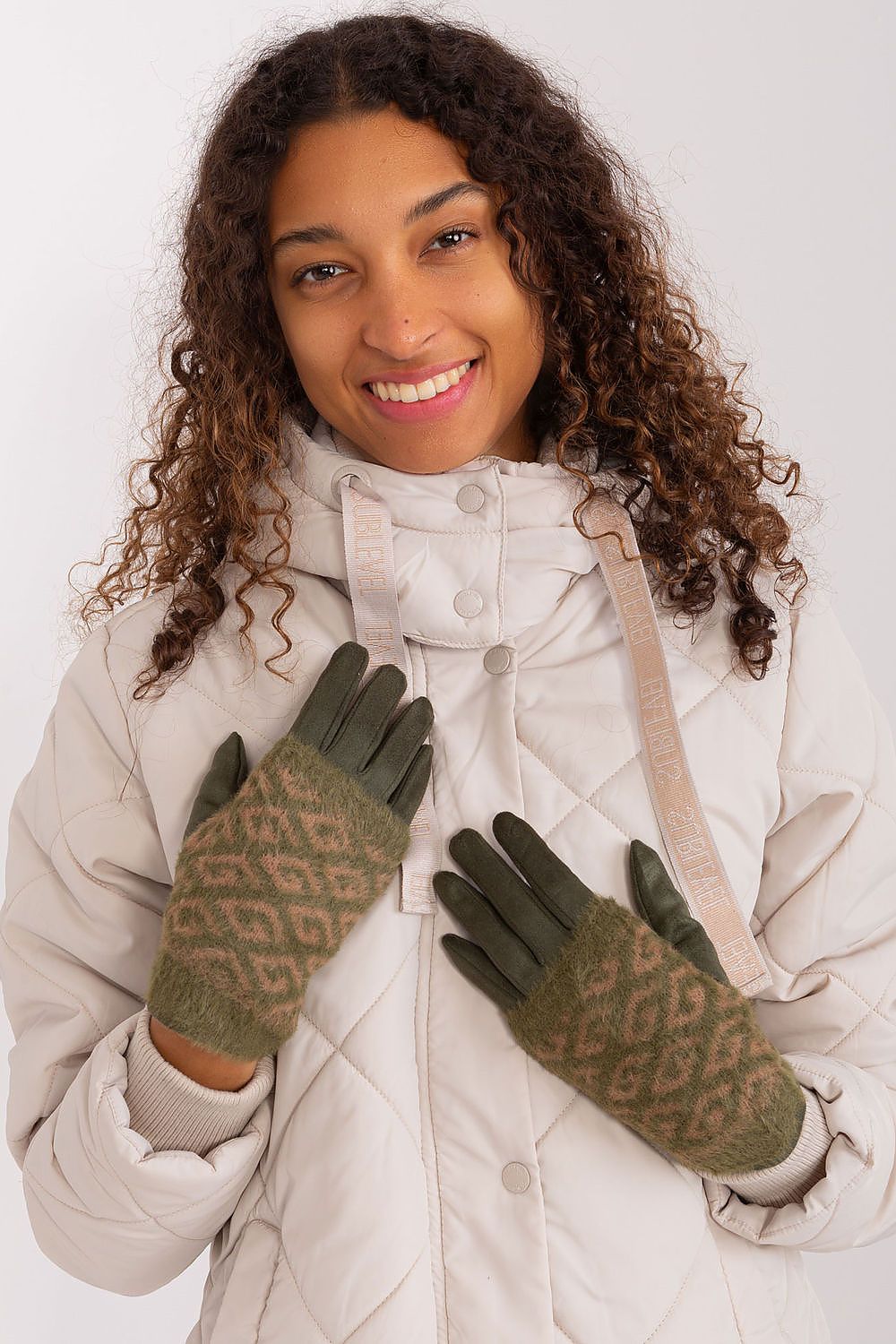   Rękawiczki Model AT-RK-2310.89 Khaki - AT 