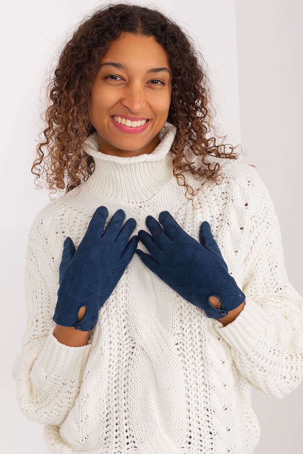   Rękawiczki ModelAT-RK-239502.87 Dark Blue - AT 