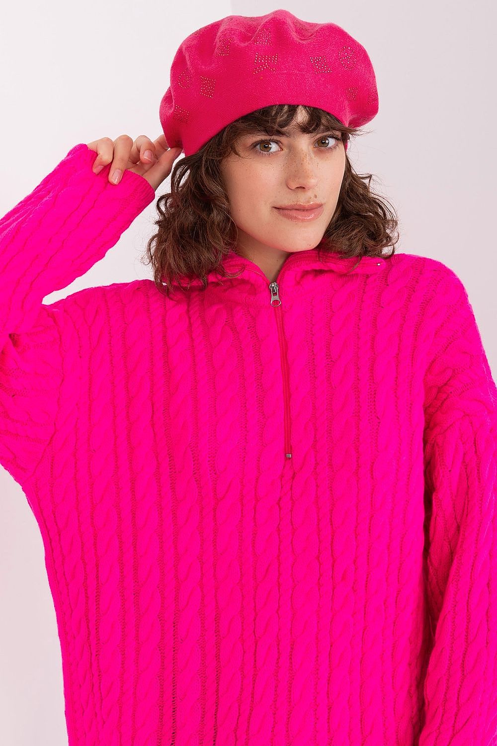   Beret Model AT-CZ-2318.27 Fuksja - AT 