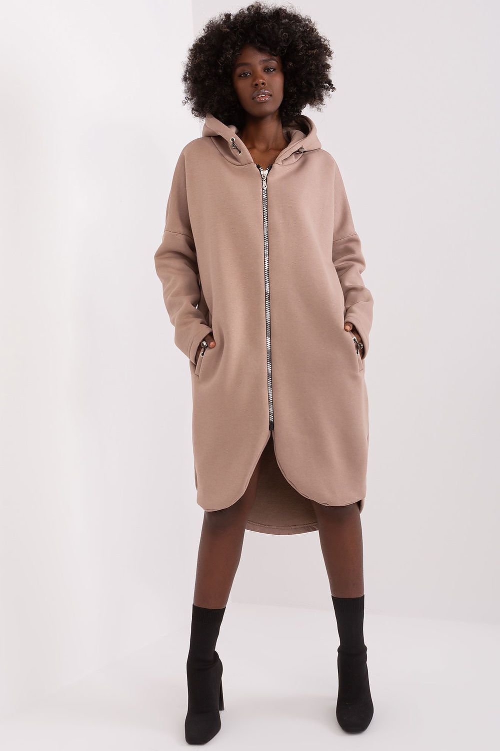   Bluza Damska Model RV-BL-4858-2.97P Dark Beige - Relevance 