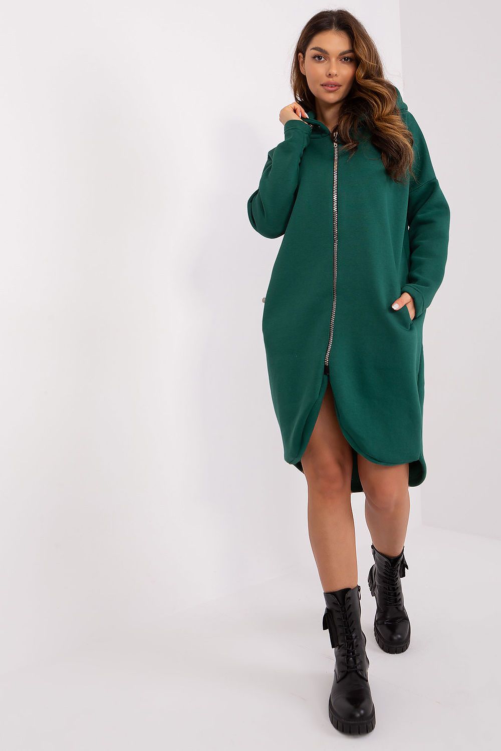   Bluza Damska Model RV-BL-4858-2.97P Dark Green - Relevance 