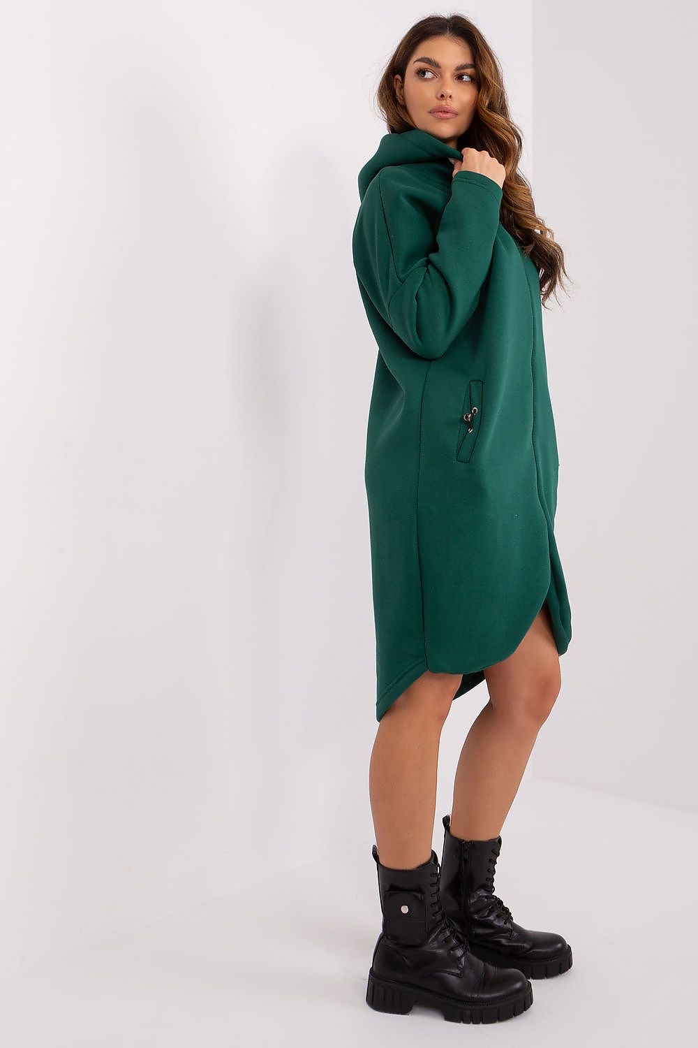   Bluza Damska Model RV-BL-4858-2.97P Dark Green - Relevance 