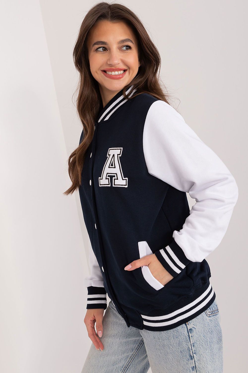   Bluza Damska Model RV-BL-7670.31 Navy - Relevance 