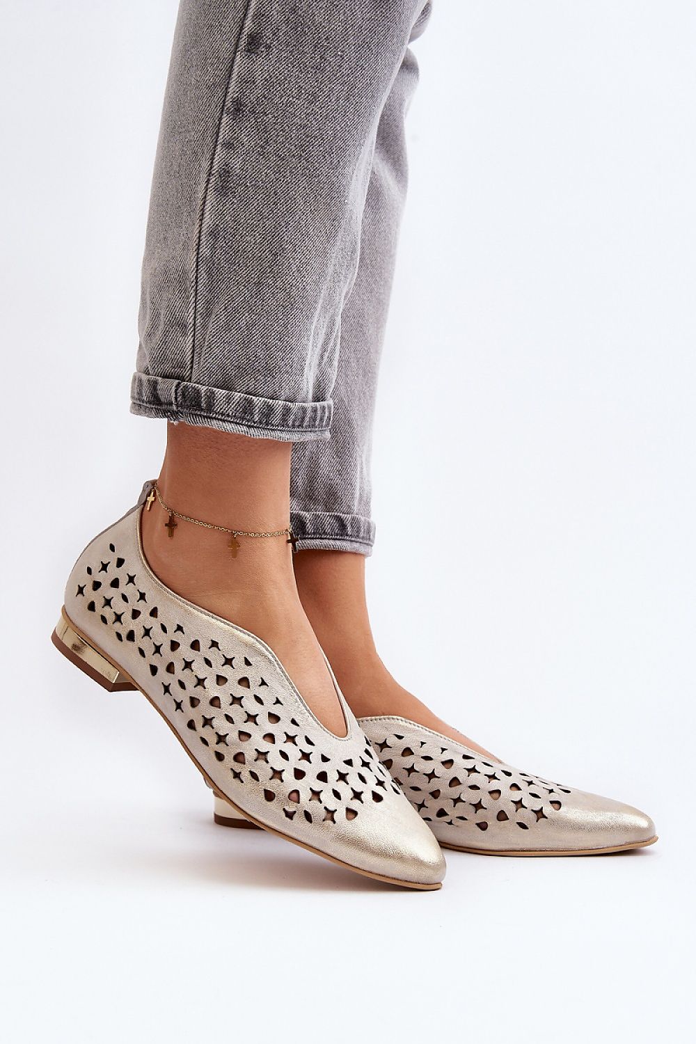   Baleriny Model Zazoo 2883/004 Gold - Step in style 