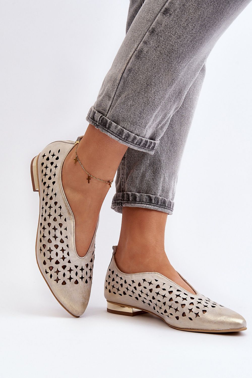   Baleriny Model Zazoo 2883/004 Gold - Step in style 