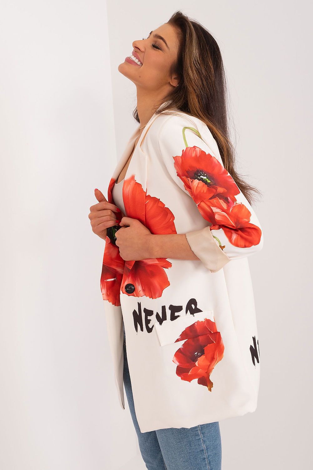   Marynarka Model DHJ-MA-18525-2.36 Ecru - Italy Moda 