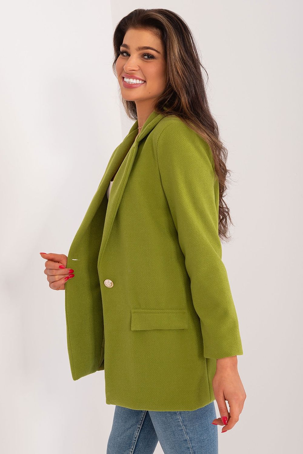   Marynarka Model DHJ-MA-18598.12X Oliwka - Italy Moda 