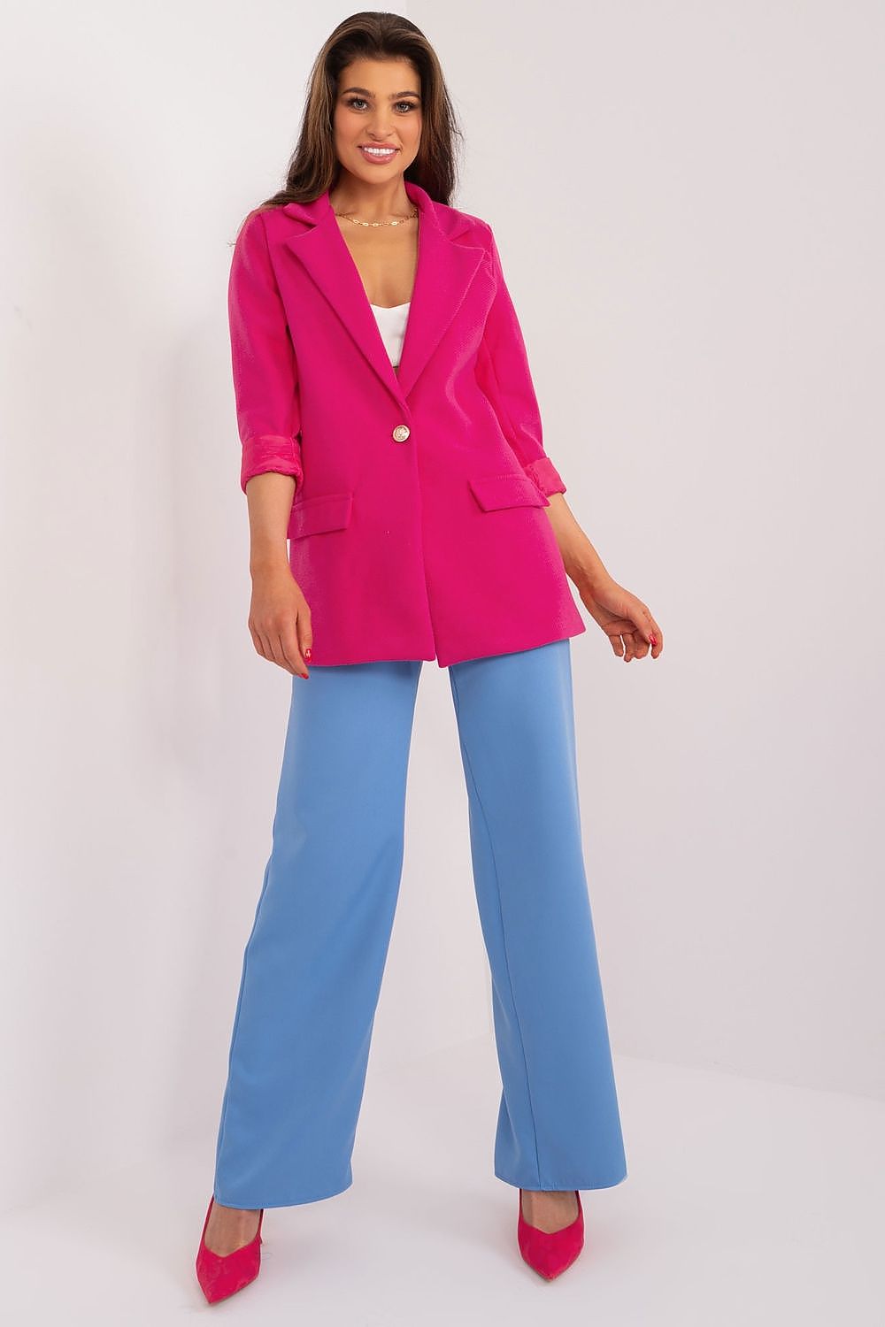   Marynarka Model DHJ-MA-18598.13 Fuksja - Italy Moda 